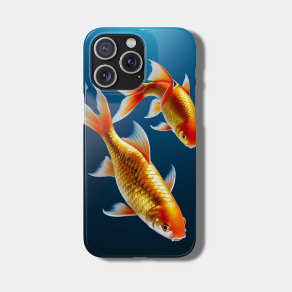 Custom Print Underwater Goldfish Slim iPhone Case