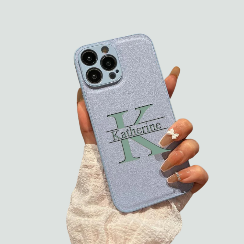Personalised iPhone Case Laser Engraving Leather Cover - Styleeo