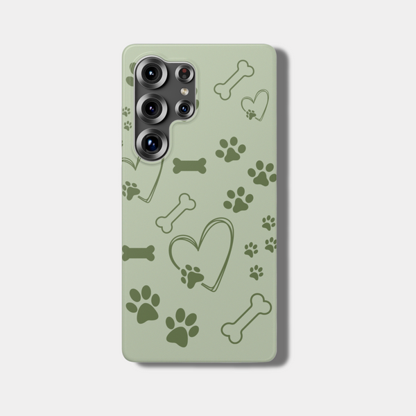 Custom Print Dog Paw and Bones Samsung Phone Case