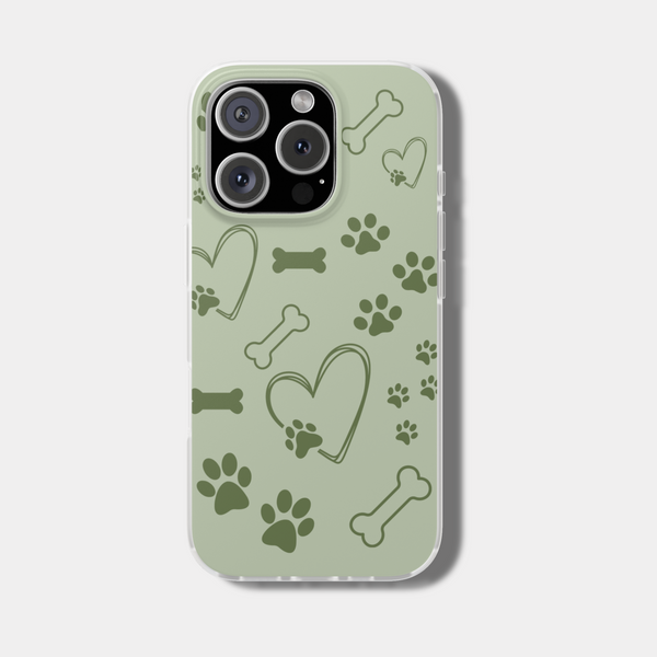 Custom Print Cute Dog Paw and Bones iPhone Cases