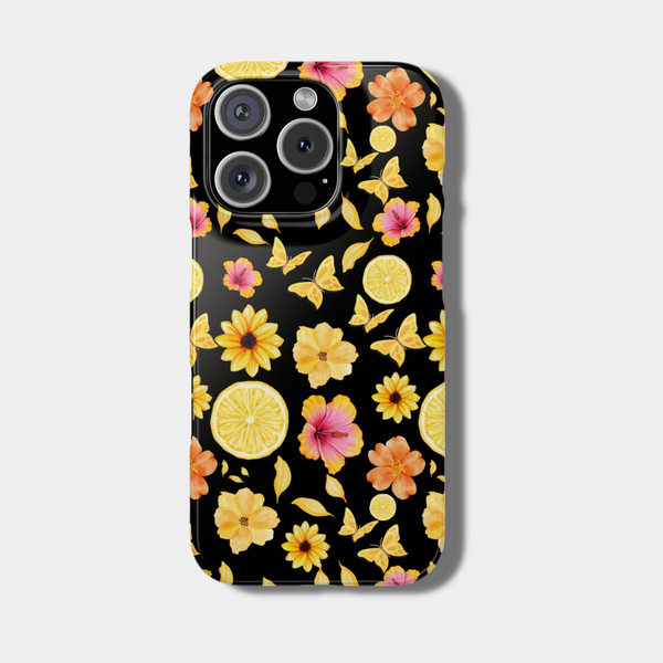 Custom Print Tropical Vibrant Floral iPhone Slim Case