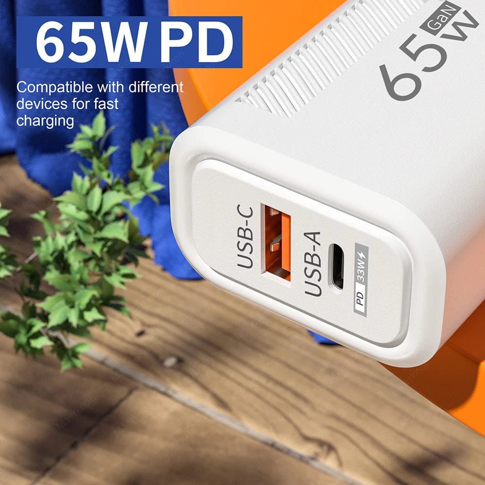 Usbc Power Image 65W USB C Power Adapter | GaN Wall USB Charging Adapter | Styleeo