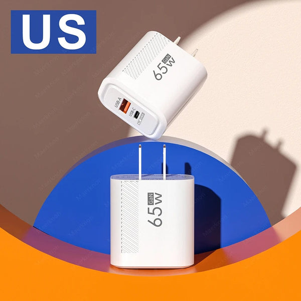 65W USB C Power Adapter | GaN Wall USB Charging Adapter
