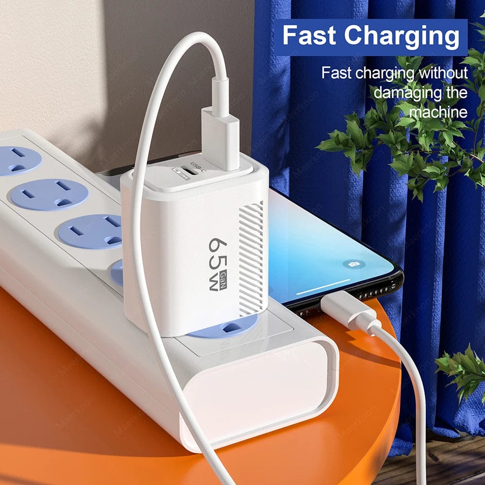 Usbc Power Image 65W USB C Power Adapter | GaN Wall USB Charging Adapter | Styleeo