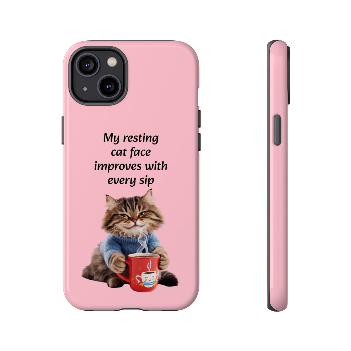 Custom Cat Print iPhone Dual Layer Protective Case