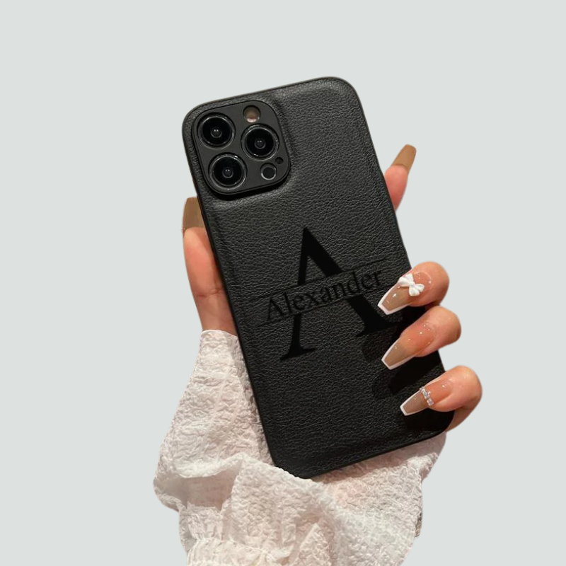 Laser Engraving Personalised iPhone Leather Case - Styleeo