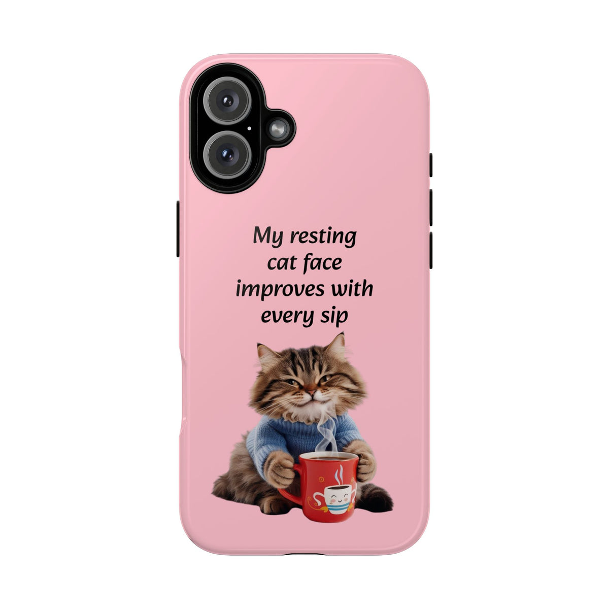 Custom Cat Print iPhone Dual Layer Protective Case