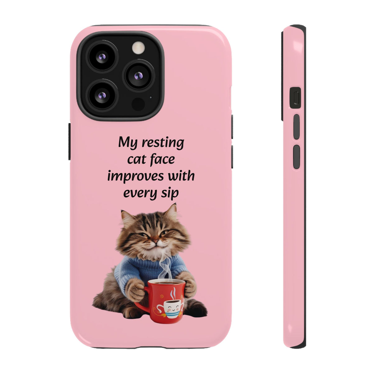 Custom Cat Print iPhone Dual Layer Protective Case