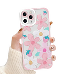 Flower Pattern iPhone Clear Protective Case