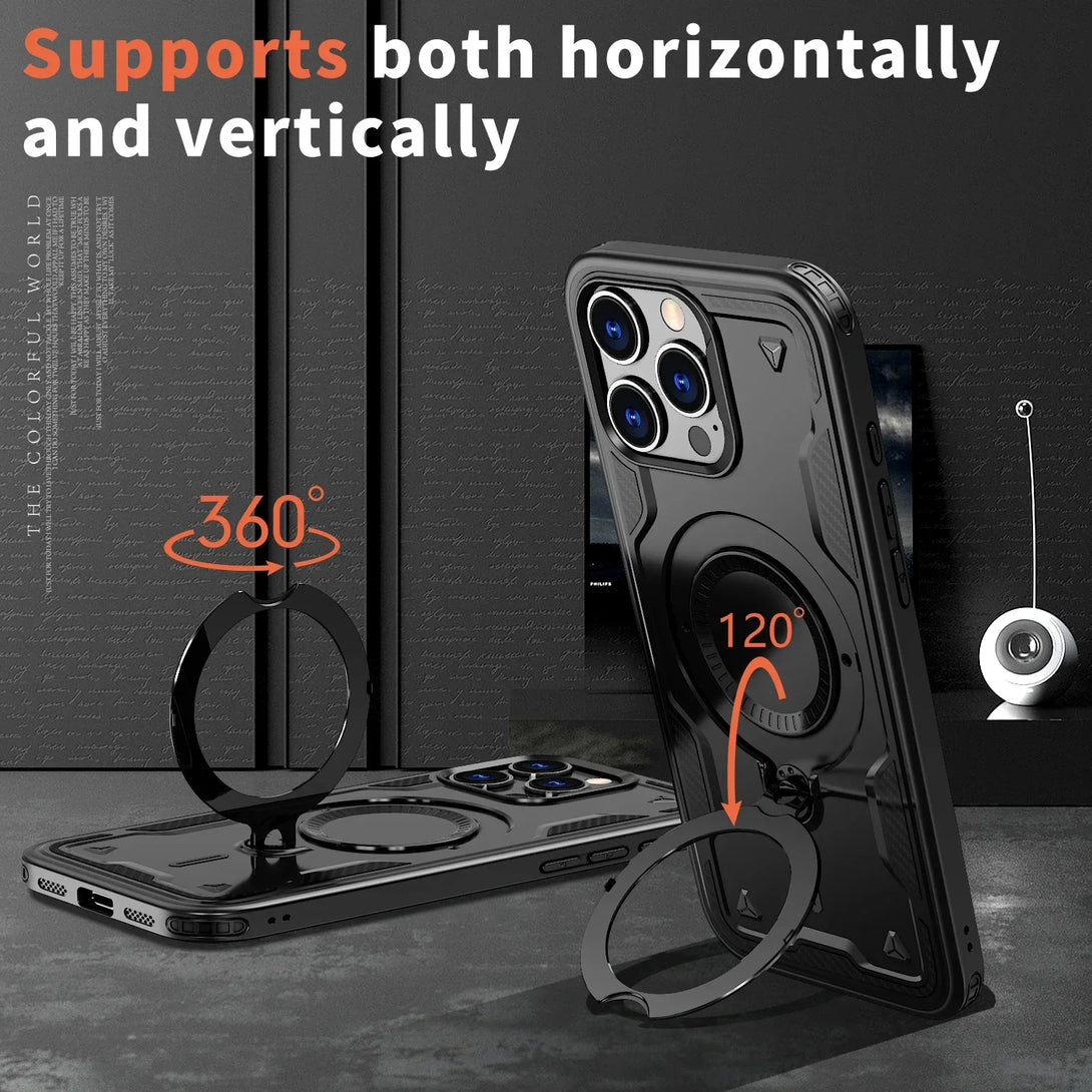 iPhone MagSafe Shockproof Ring Holder Case - Styleeo
