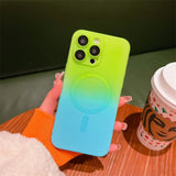 Shockproof Gradient Silicone iPhone MagSafe Wireless Charging Case