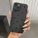 Stylish Heart Print iPhone Shockproof Silicone Case