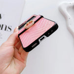 Gradient Leather Samsung Z Flip Ring Holder Case