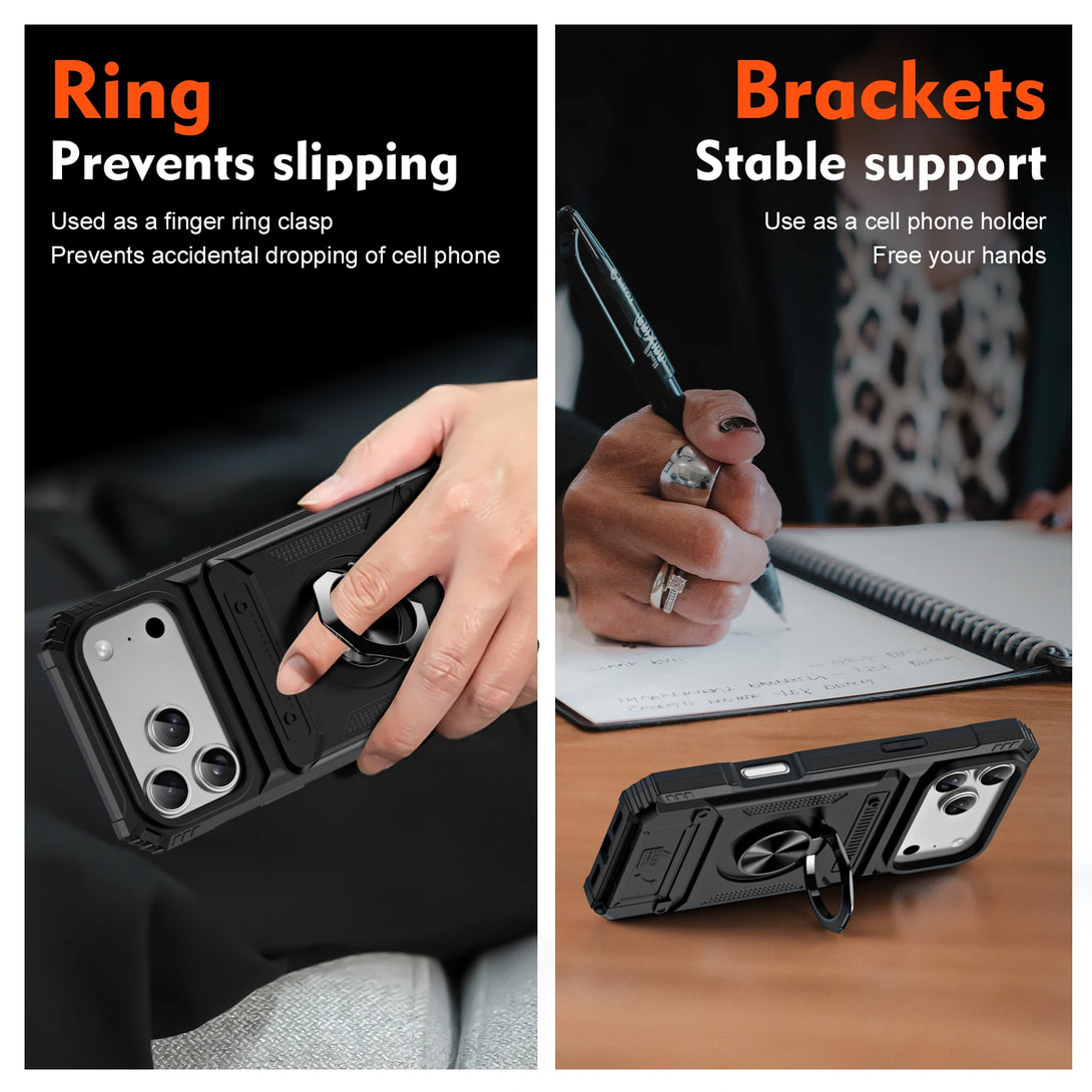 iPhone 17 Shockproof Cardholder Case - Styleeo