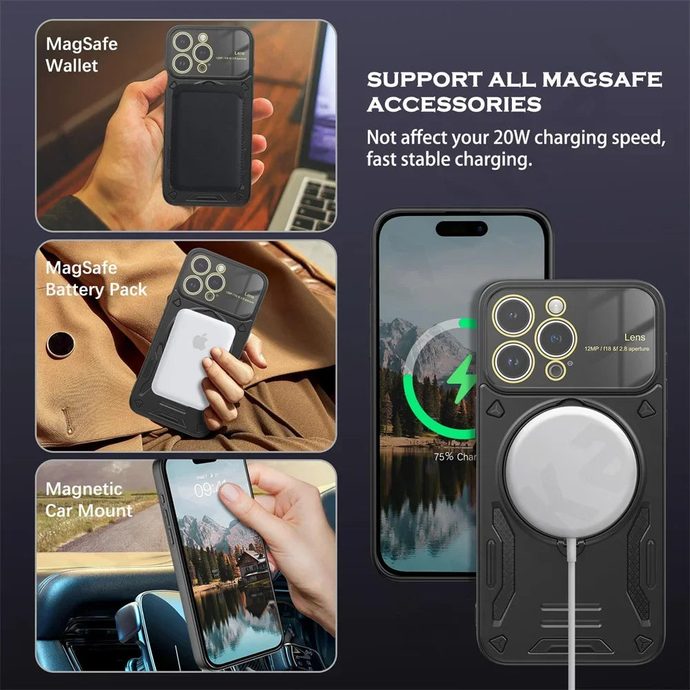 iPhone Magnetic Shockproof Ring Holder MagSafe Case