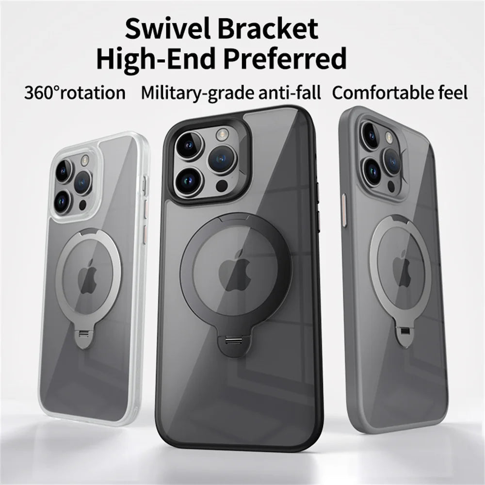 Shockproof iPhone Ring Holder Clear Case - Styleeo