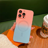 Shockproof iPhone MagSafe Gradient Silicone Case