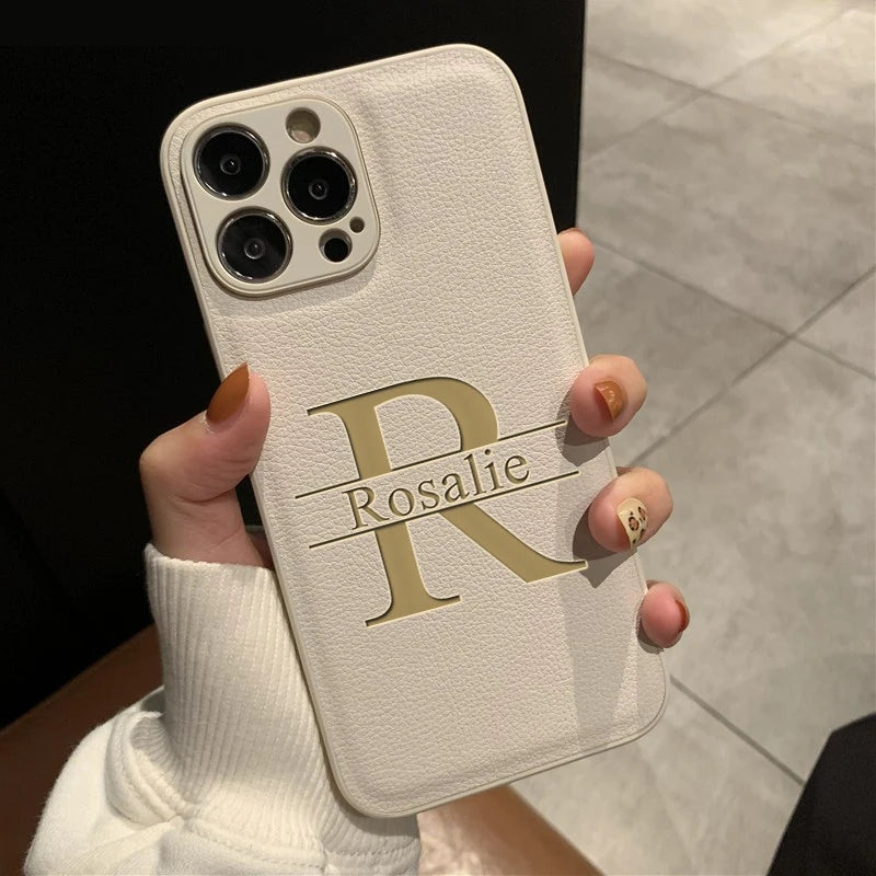 Laser Engraving Personalised iPhone Leather Case