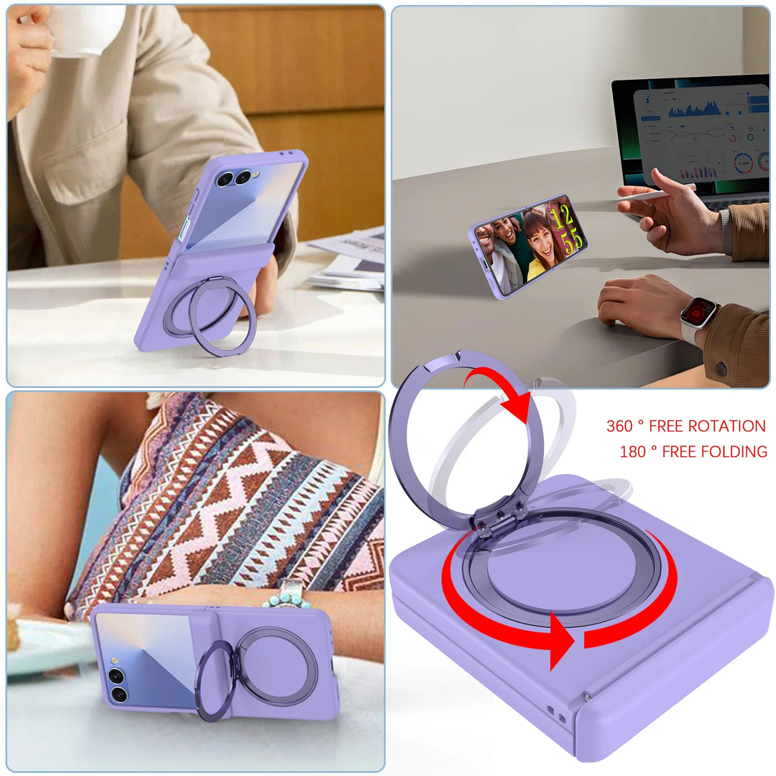 Samsung Galaxy Z Flip Ringholder Wireless Charging Case - Styleeo