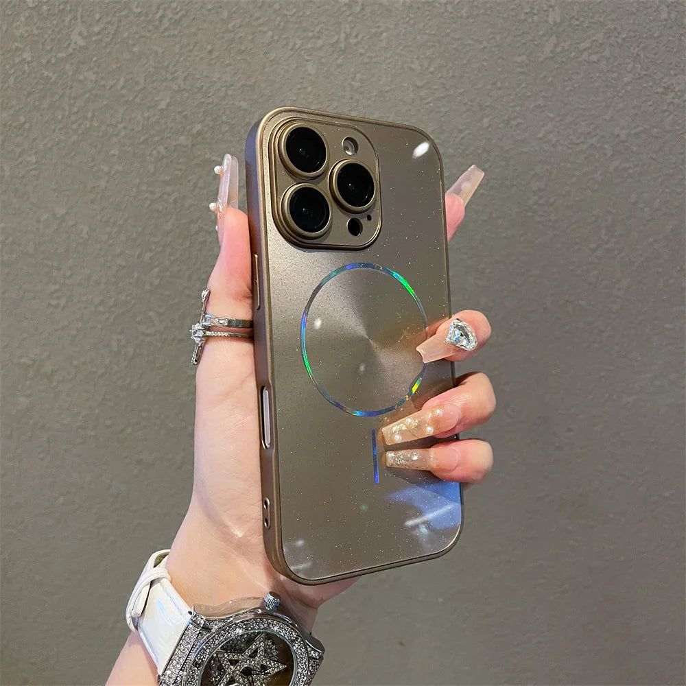 Magsafe iPhone Case | Luxry Glitter Aurora Glossy Cover