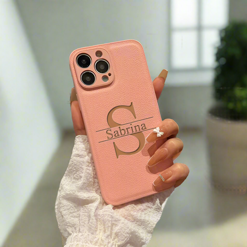 Personalised Laser Engraving iPhone Leather Case