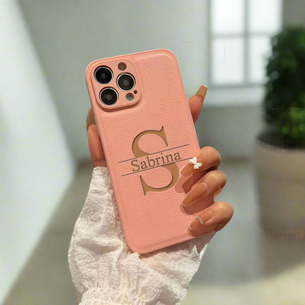 Personalised iPhone Case Laser Engraving Leather Cover - Styleeo