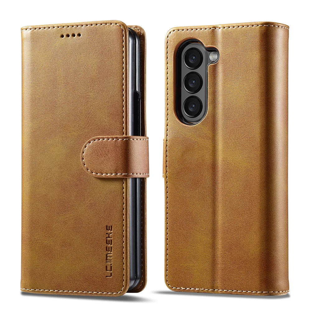 Magnetic Leather Samsung Z Fold Flip Cover Wallet Case