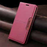 RFID Leather iPhone 16/15 Magnetic Flip Cover Wallet Case