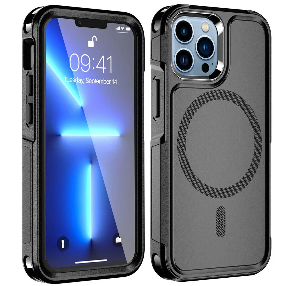 MagSafe iPhone Case | Shockproof Rugged Hybrid Cover - Styleeo