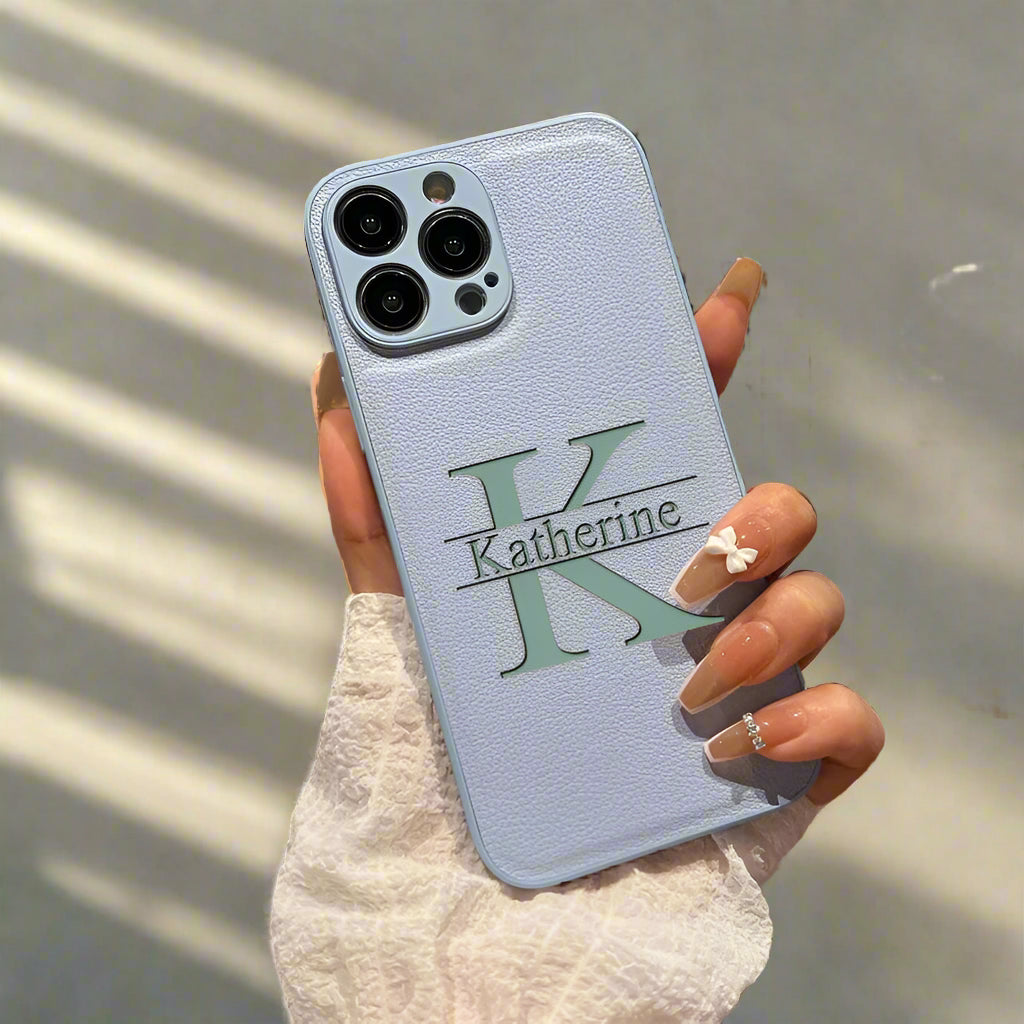 Personalised iPhone Case Laser Engraving Leather Cover - Styleeo