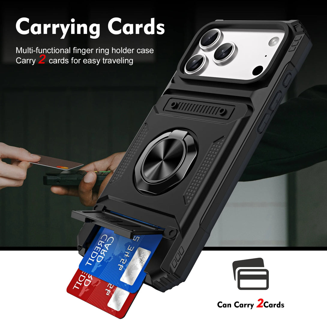 iPhone 17 Shockproof Cardholder Case - Styleeo