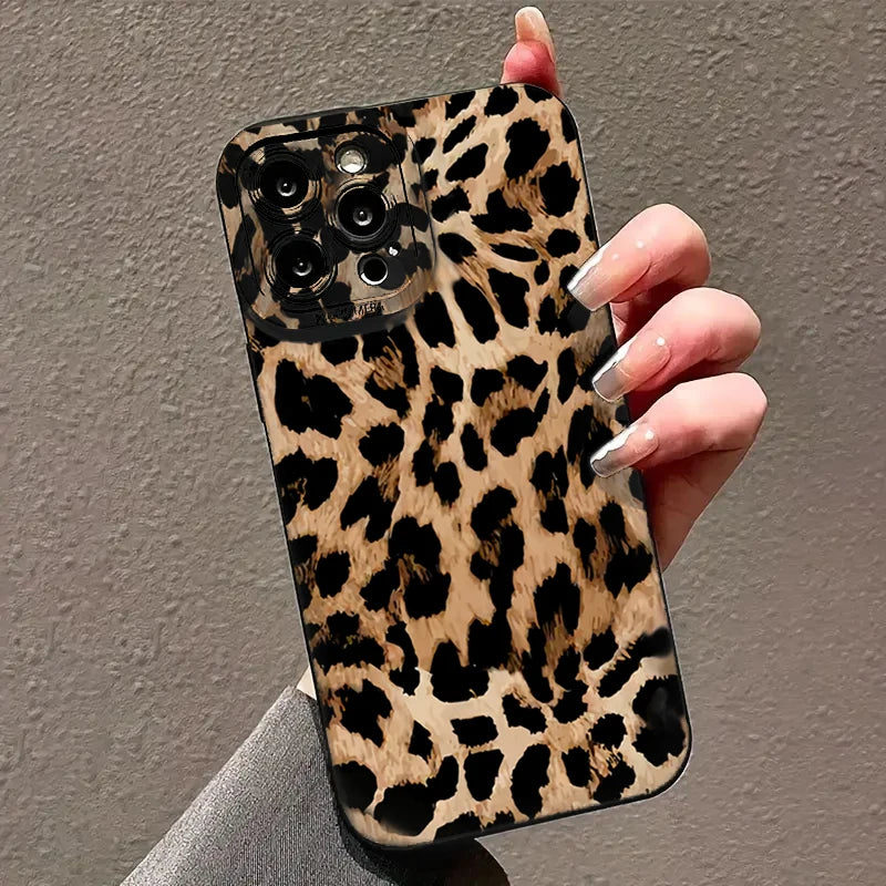 Leopard Print Pattern iPhone Shockproof Soft Silicone Case