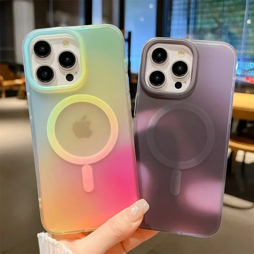 MagSafe iPhone Case | Gradient Matte Shockproof Cover - Styleeo