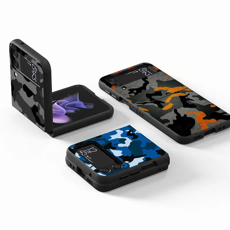 Camouflage Back Cover Samsung Z Flip Shockproof Protective Case