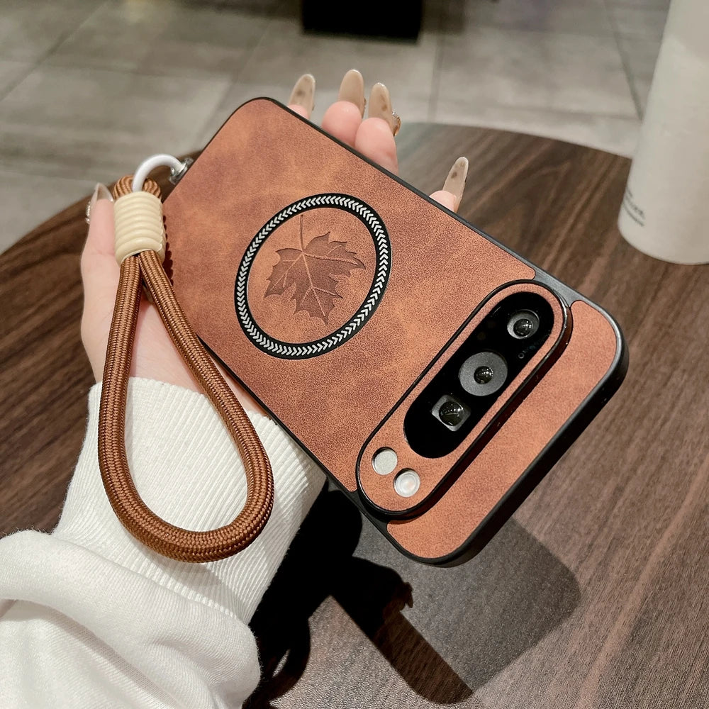 Leather Magnetic Google Pixel Wireless Charging Case