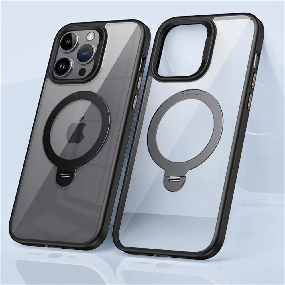 Shockproof iPhone Ring Holder Clear Case - Styleeo