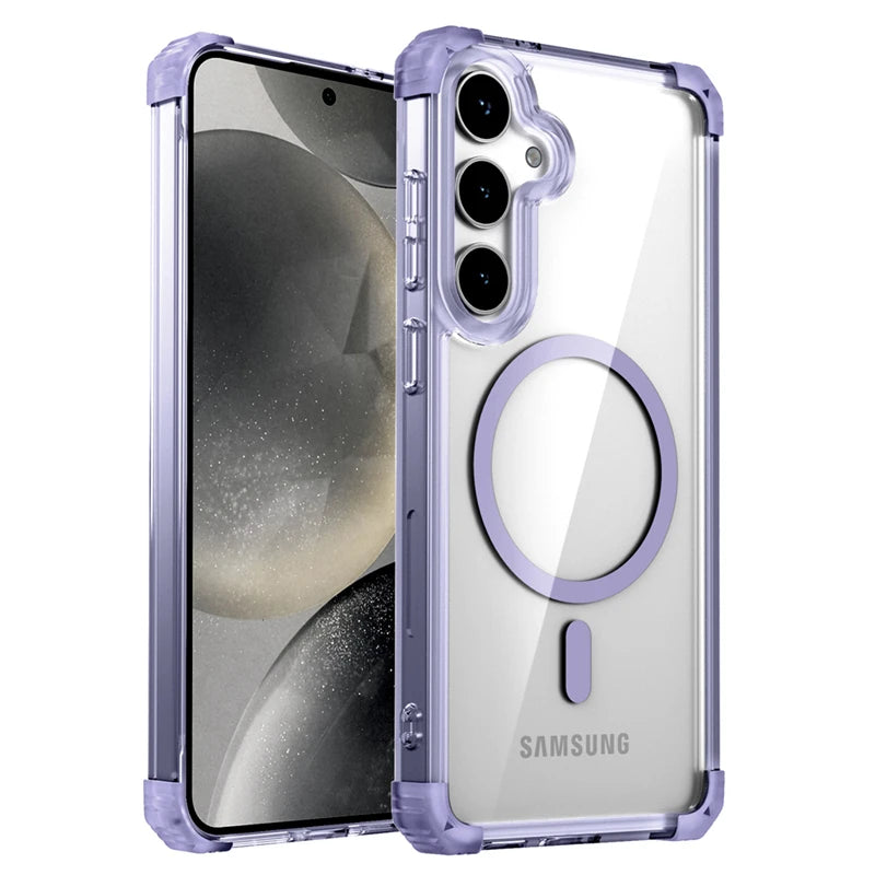 Shockproof Samsung Galaxy Wireless Charging Clear Case - Styleeo