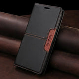 RFID Leather iPhone 16/15 Magnetic Flip Cover Wallet Case