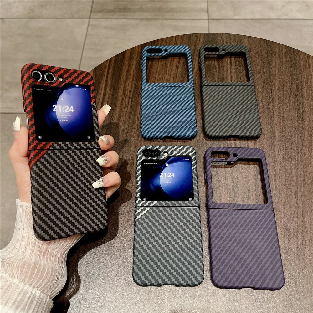 Carbon Fiber Samsung Z Flip Shockproof Protective Case