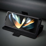 Carbon Fiber Samsung Z Fold Magnetic Flip Cover Wallet Case