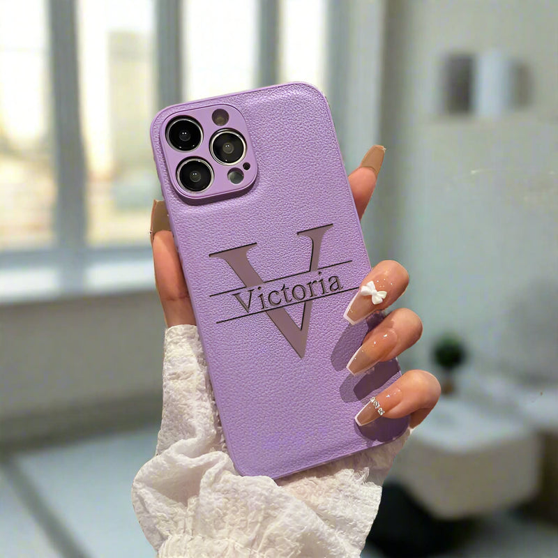 Personalised Laser Engraving iPhone Leather Case