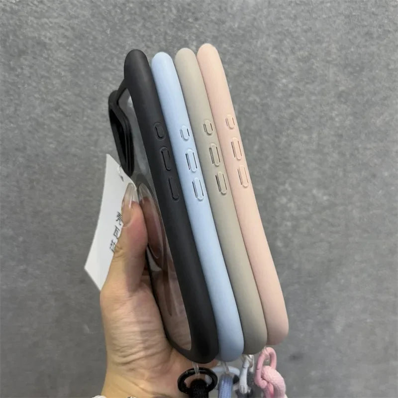 Cat Ear MagSafe iPhone Case With Wrist Strap - Styleeo