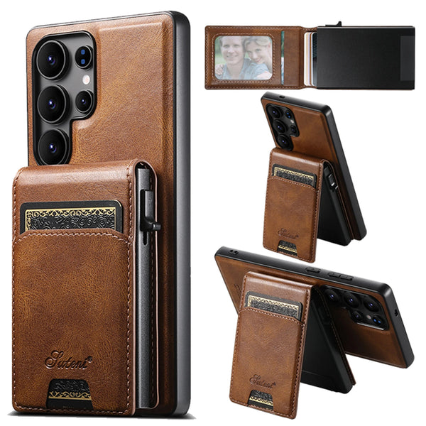 Leather Detachable Cardholder Wallet Phone Case For Samsung Galaxy