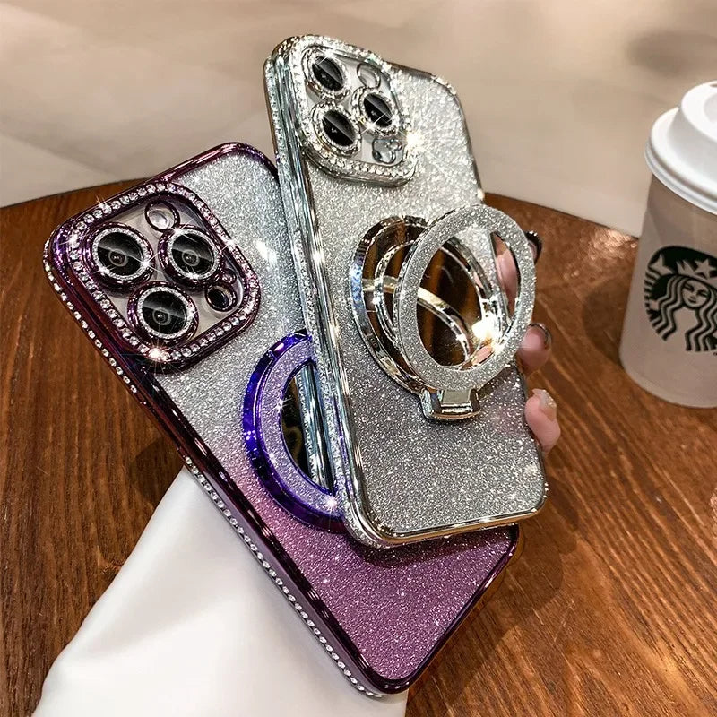 Diamond Glitter iPhone Magsafe Clear Case