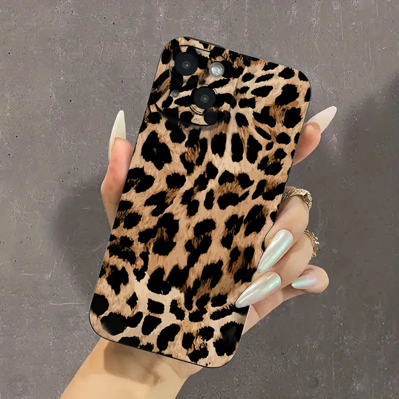 Leopard Print Pattern iPhone Shockproof Soft Silicone Case