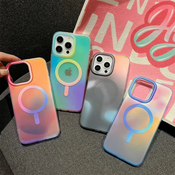 MagSafe iPhone Case | Gradient Matte Shockproof Cover - Styleeo