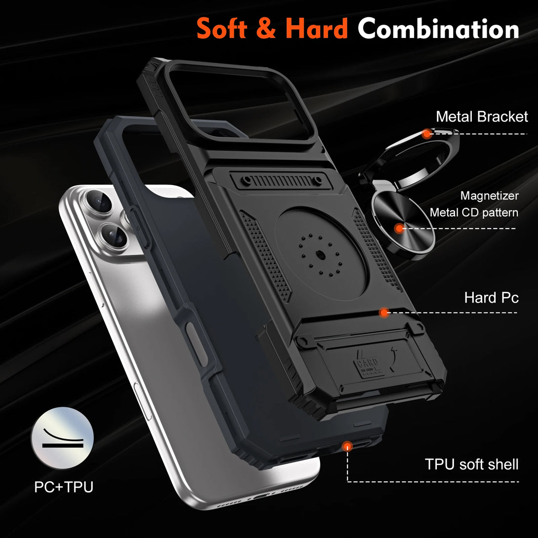iPhone 17 Shockproof Cardholder Case - Styleeo