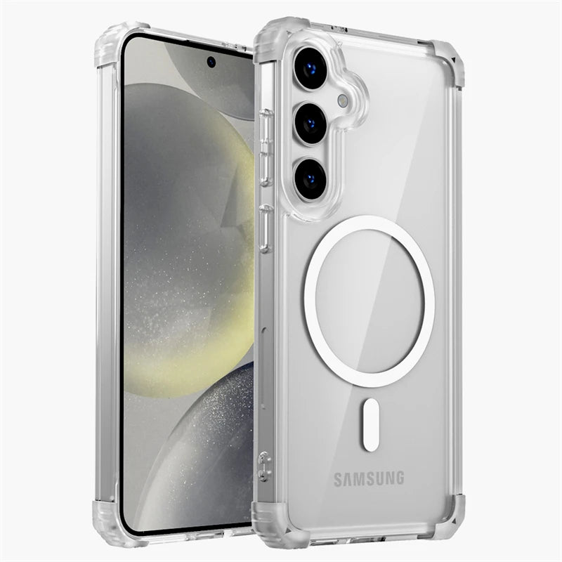Shockproof Samsung Galaxy Wireless Charging Clear Case - Styleeo