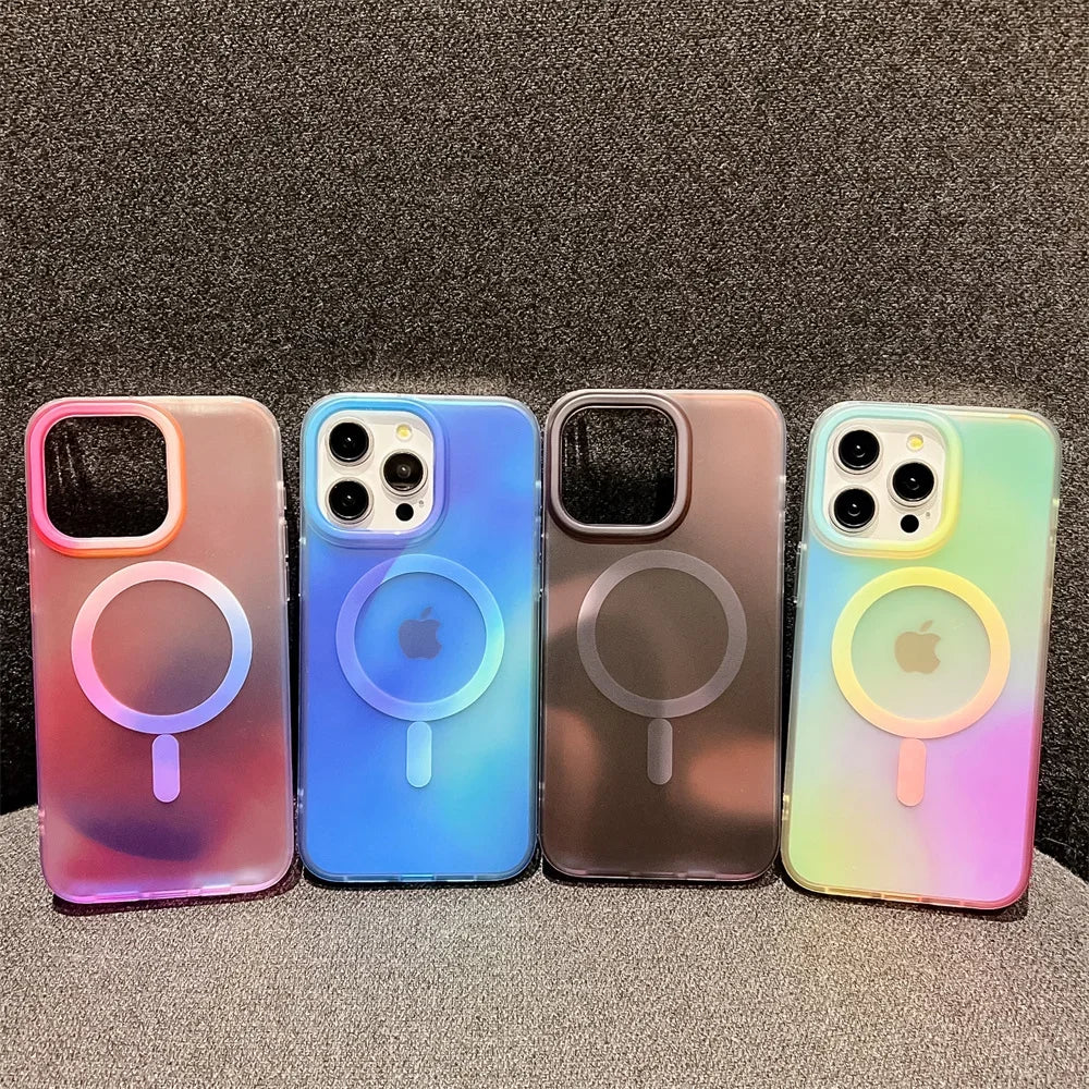 MagSafe iPhone Case | Gradient Matte Shockproof Cover - Styleeo