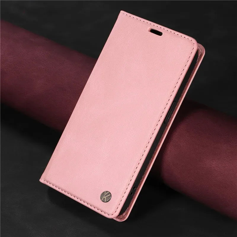 Magnetic Flip Leather Wallet Case For Samsung Galaxy
